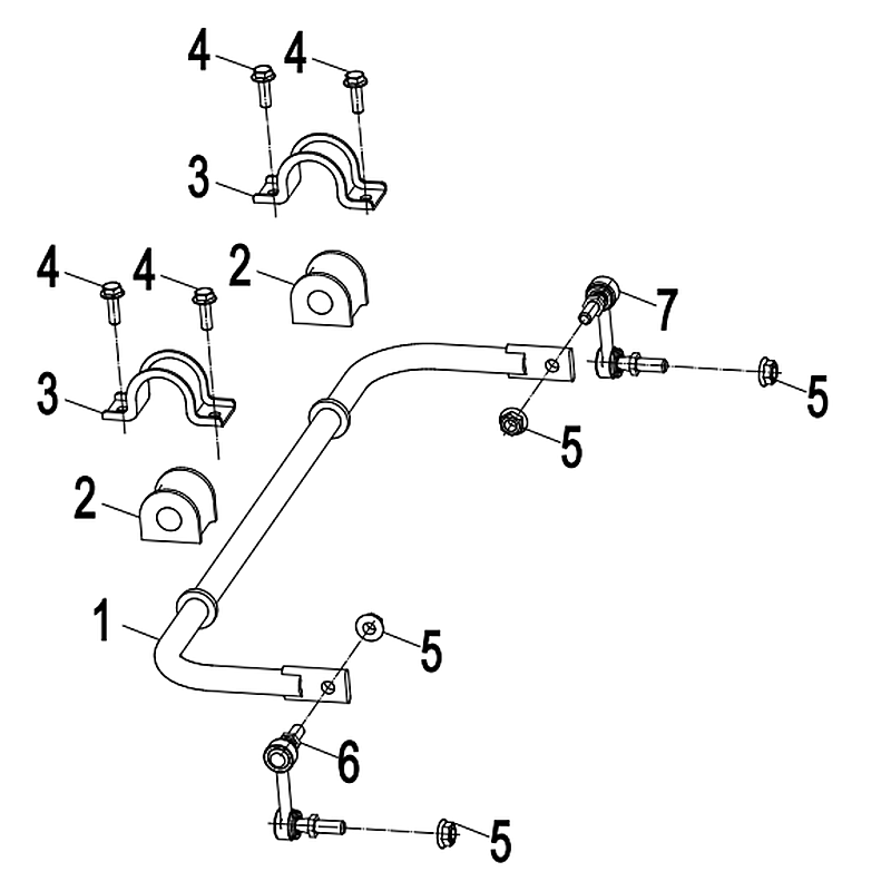 Rear stabilizer bar