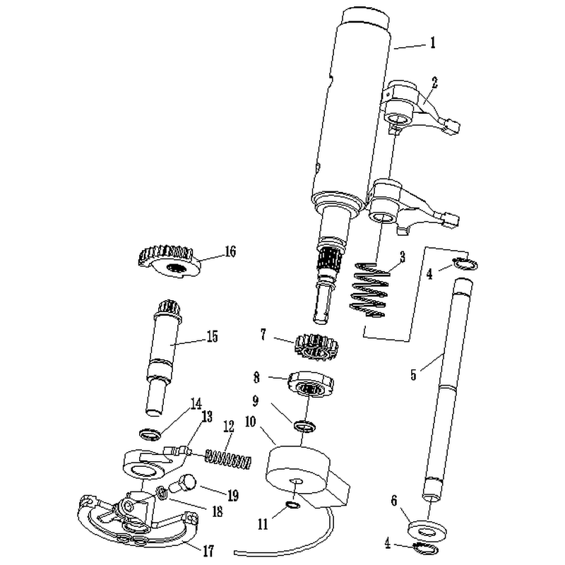 Gear Shift Mech. Assembly