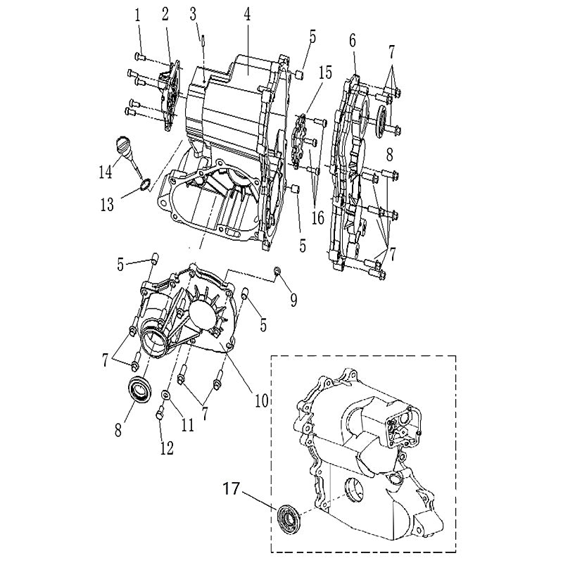 Gearbox housing components