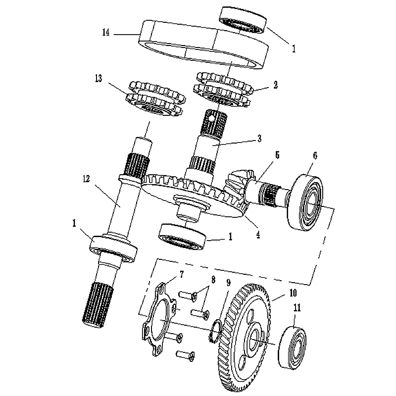 Output shaft components