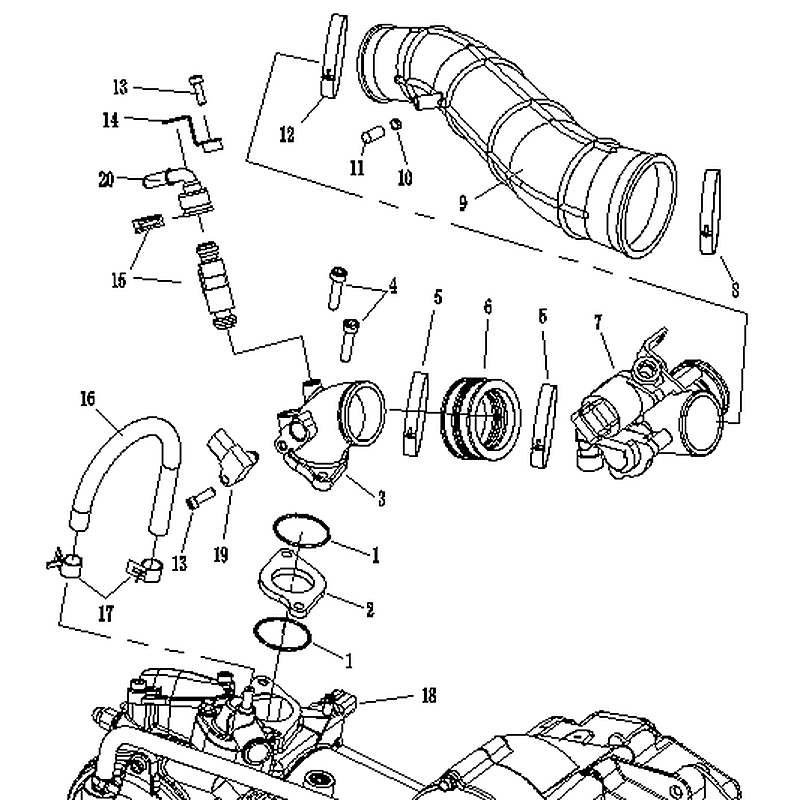 Air intake system components