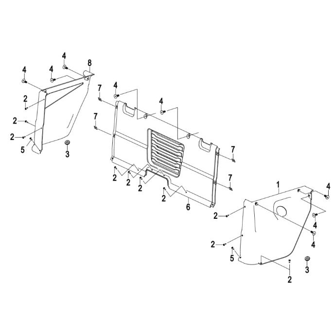Seat Interior Panel and Side Fenders