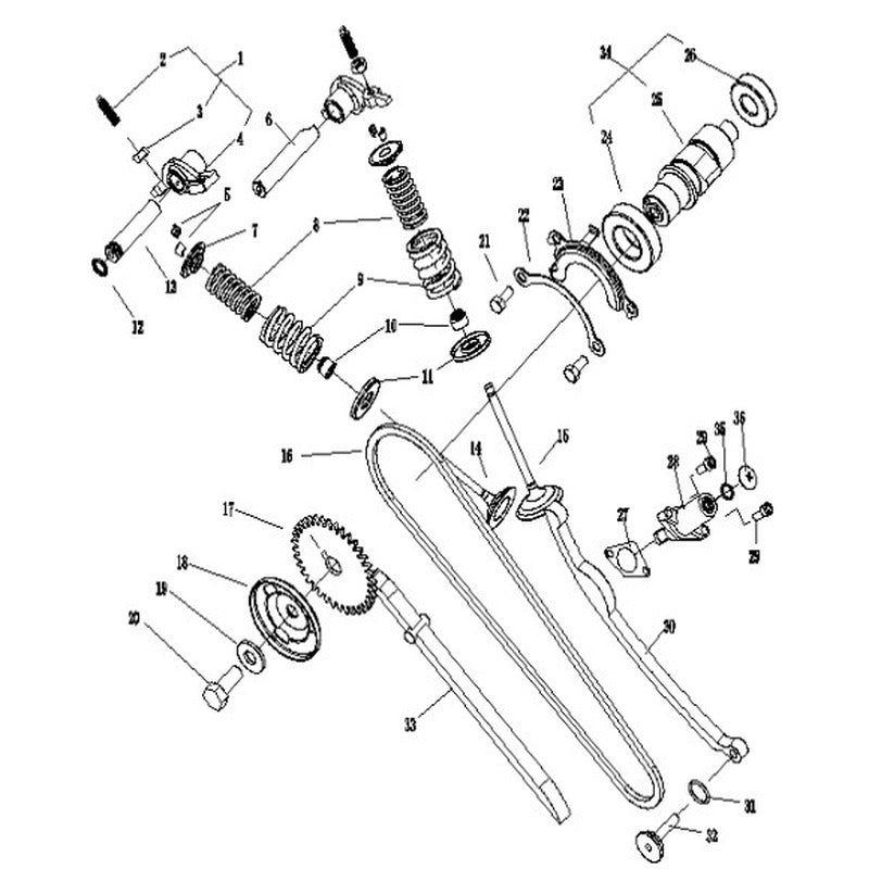 Valve Train Assembly.