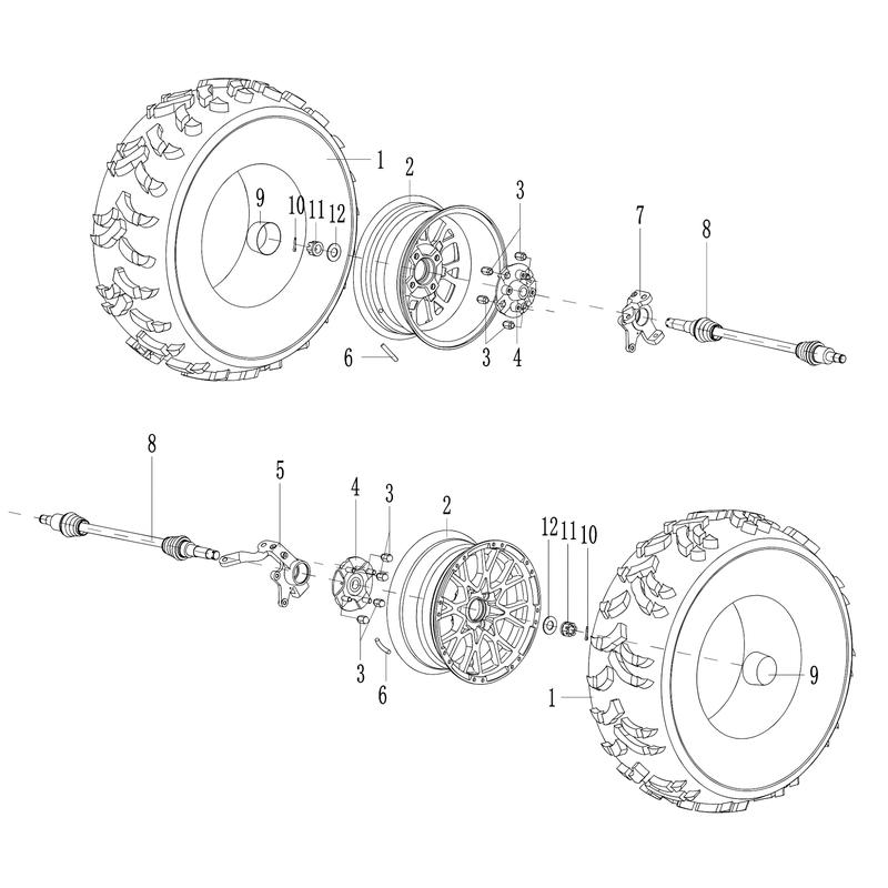 Front Tire and Wheel