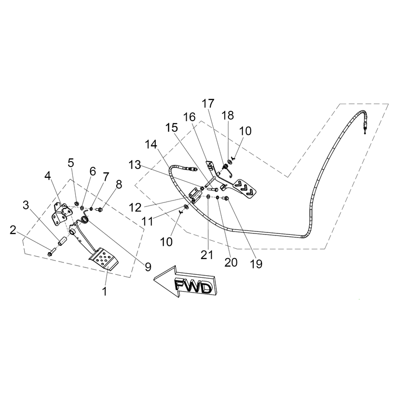 Brake Pedal and Throttle