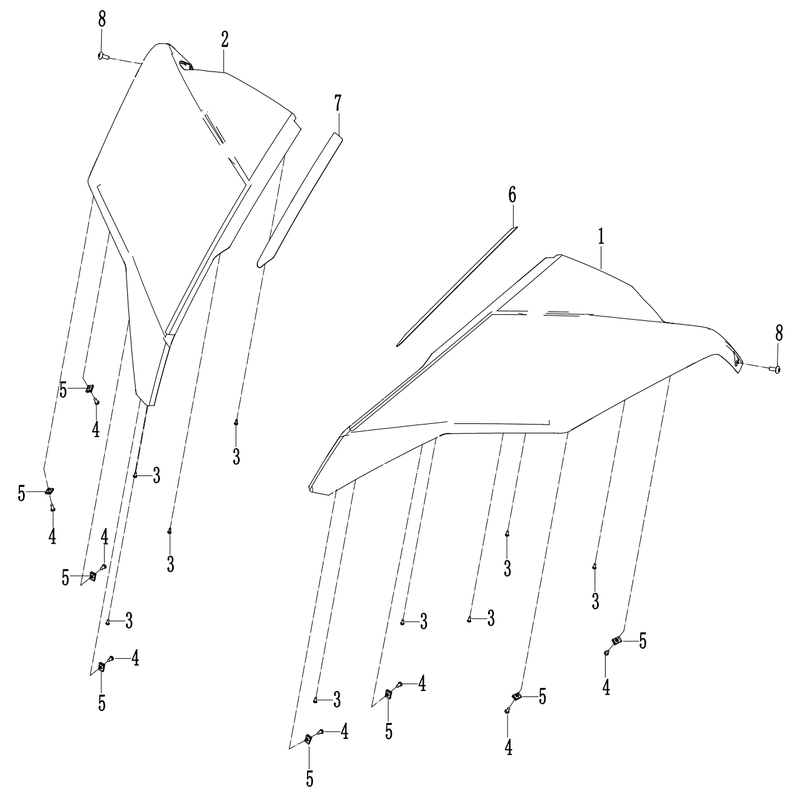 Front Hood Trim Panels