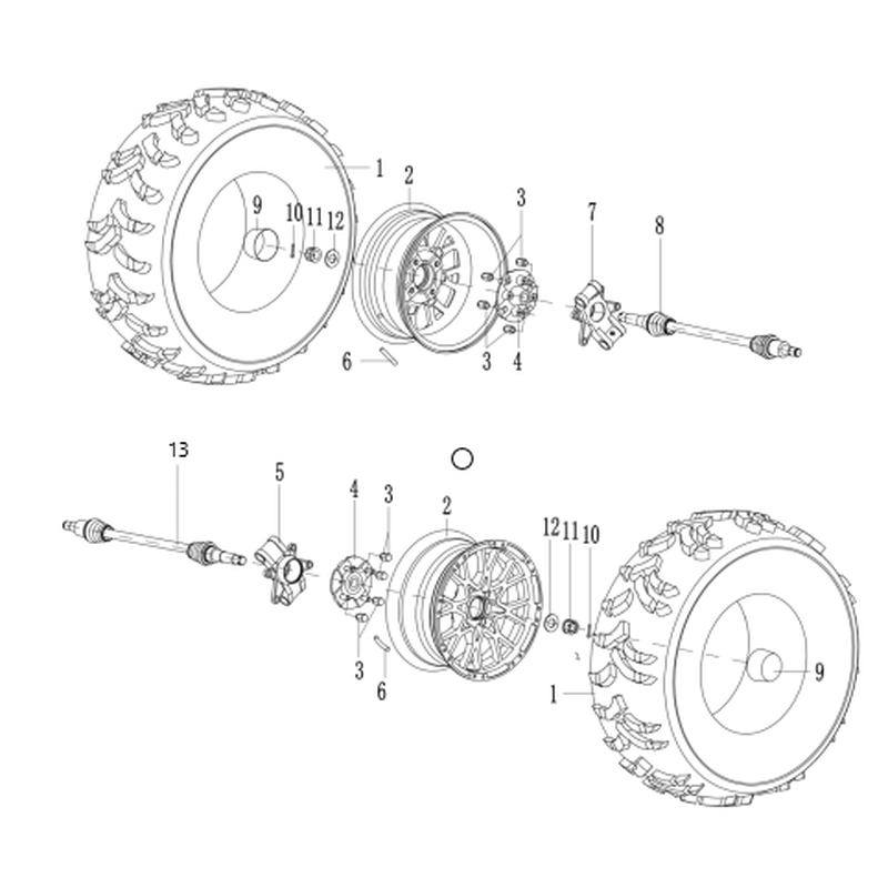 Rear Tire and Wheel