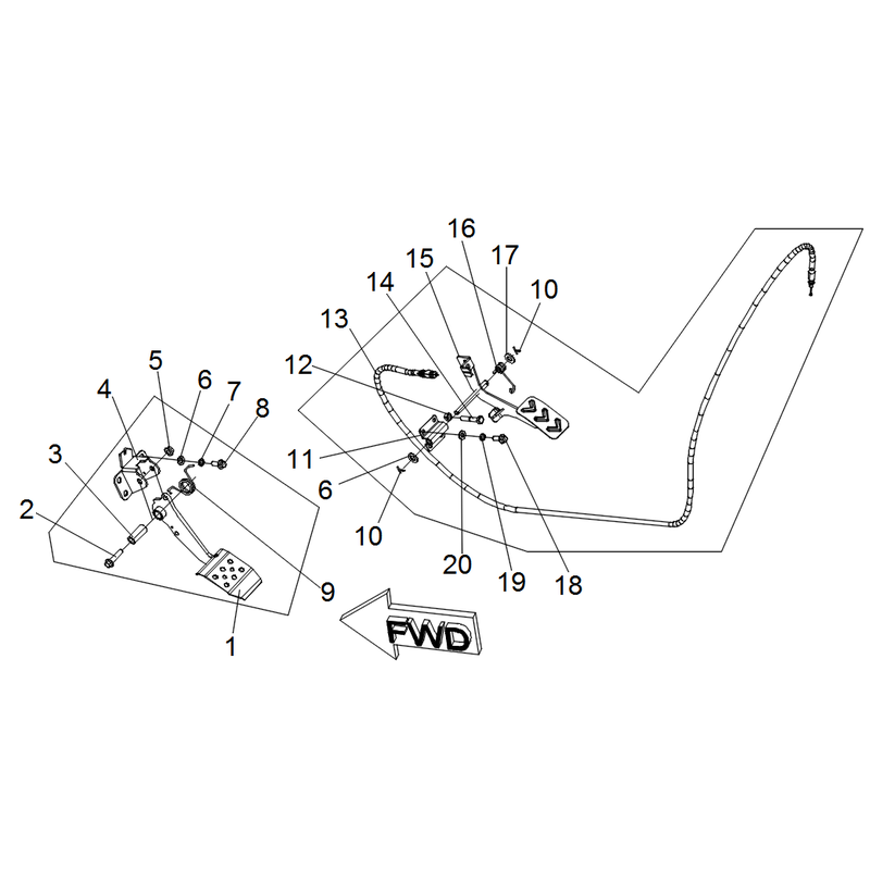 Brake Pedal and Throttle