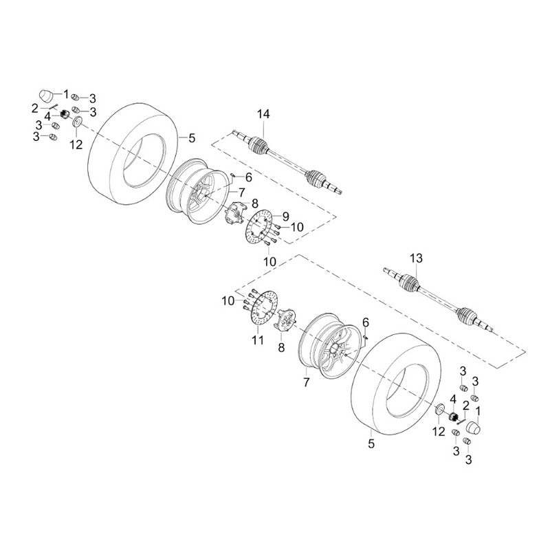 Rear Drive, Wheel, and Tire