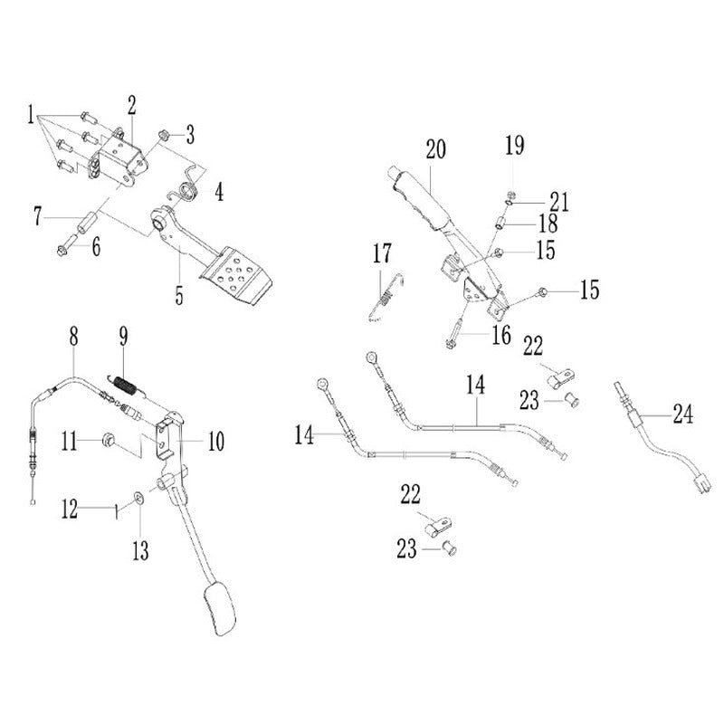 Parking, Foot Brake, And Accelerator Systems